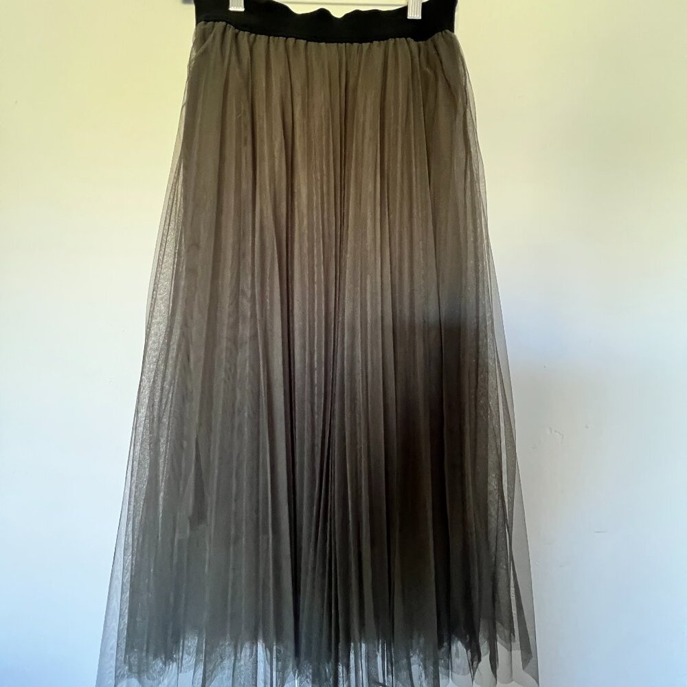 Olive Green Tulle Skirt